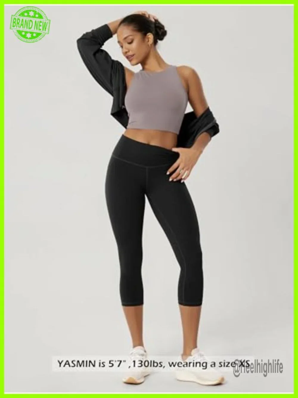 Buttery Soft High Waist Capri Leggings Yoga Lounge 21